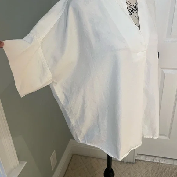 Madewell Courier Button-Back Shirt | White | Size M | Preowned - Picture 10 of 15